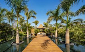 Walkway to Estates pools and shops